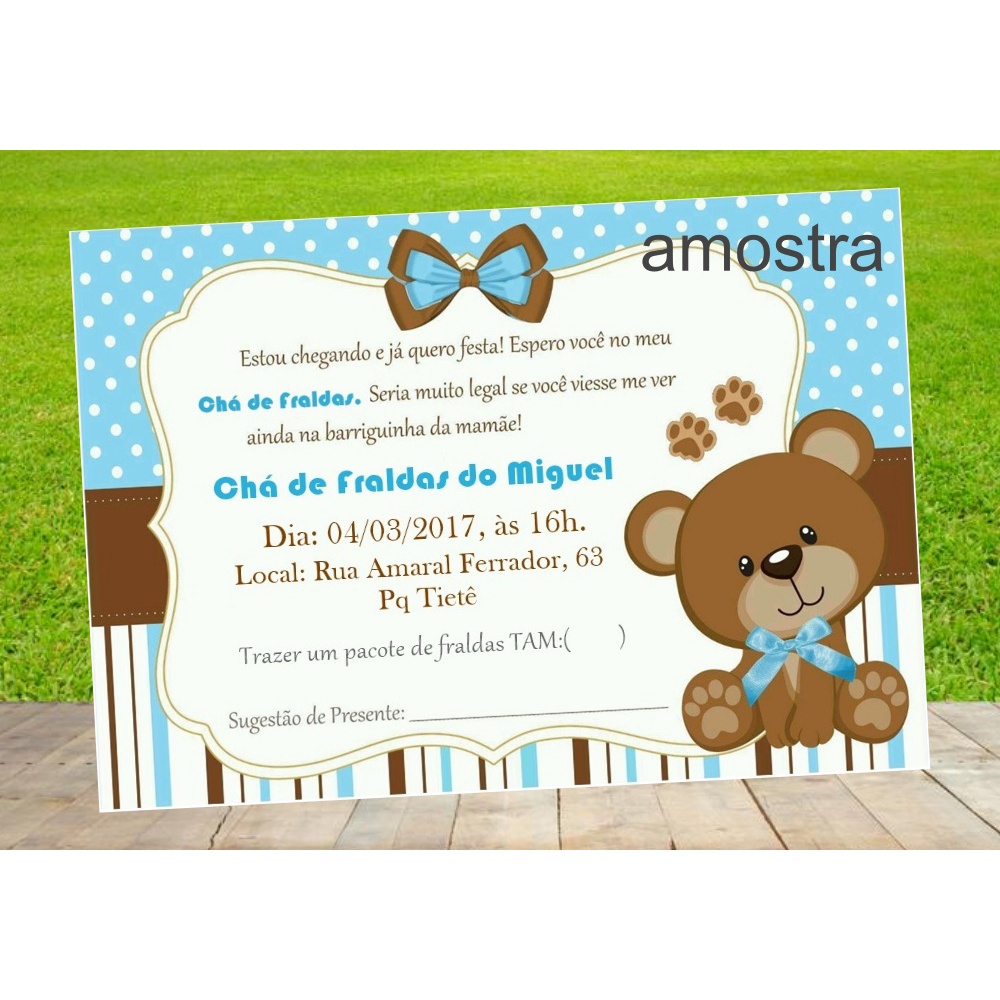 Convite para Chá de Fralda: Onde Comprar | BuscaProdutos