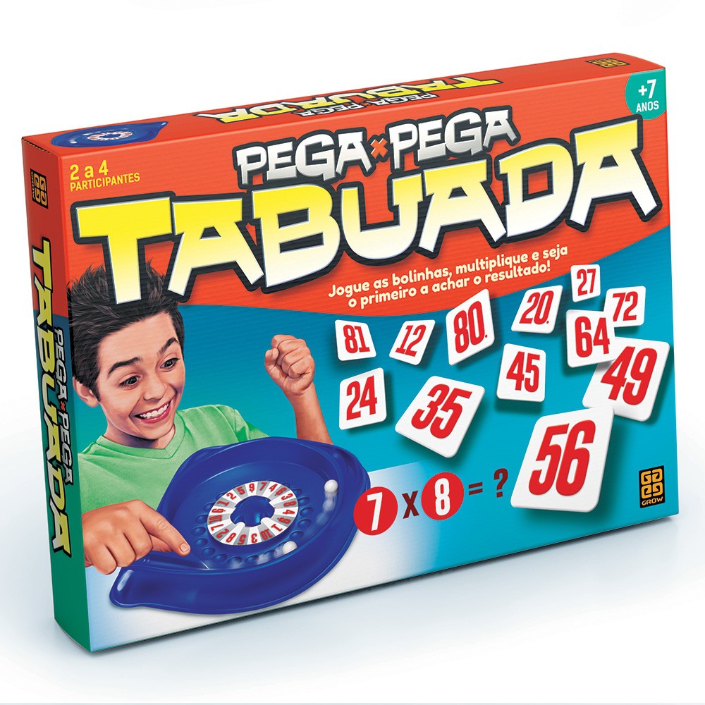 Jogo Pega-Pega Tabuada  Grow - Produto Brasileiro