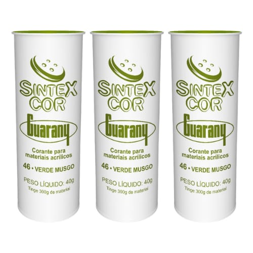 Corante Materiais Acrílicos Sintexcor Guarany 3u Verde Musgo