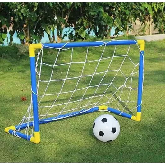 Kit Gol Futebol com Mini Trave Gol a Gol Rede e Bola Brinquedo Kit com Uma Trave