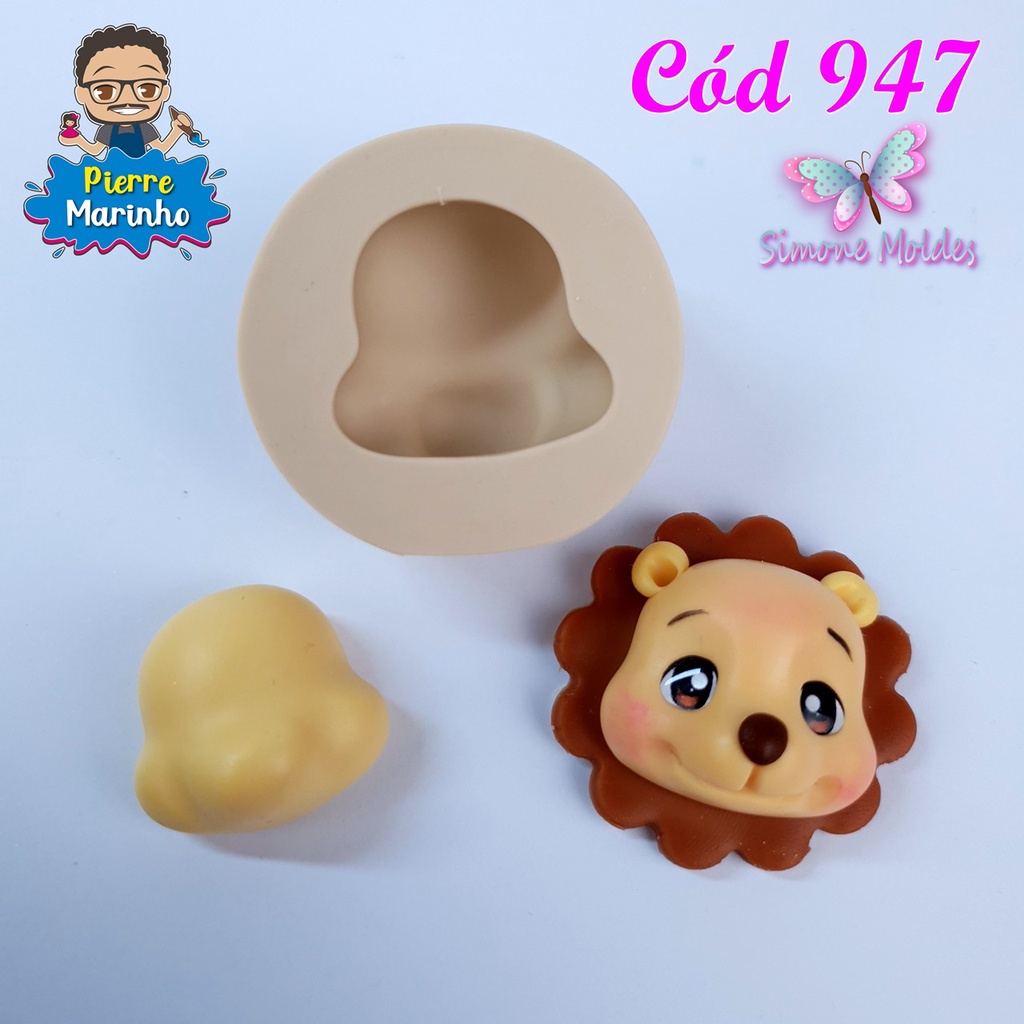 Molde de silicone - cabeça de Bichinhos com Fuça PP cód 947 em Oferta na Shopee