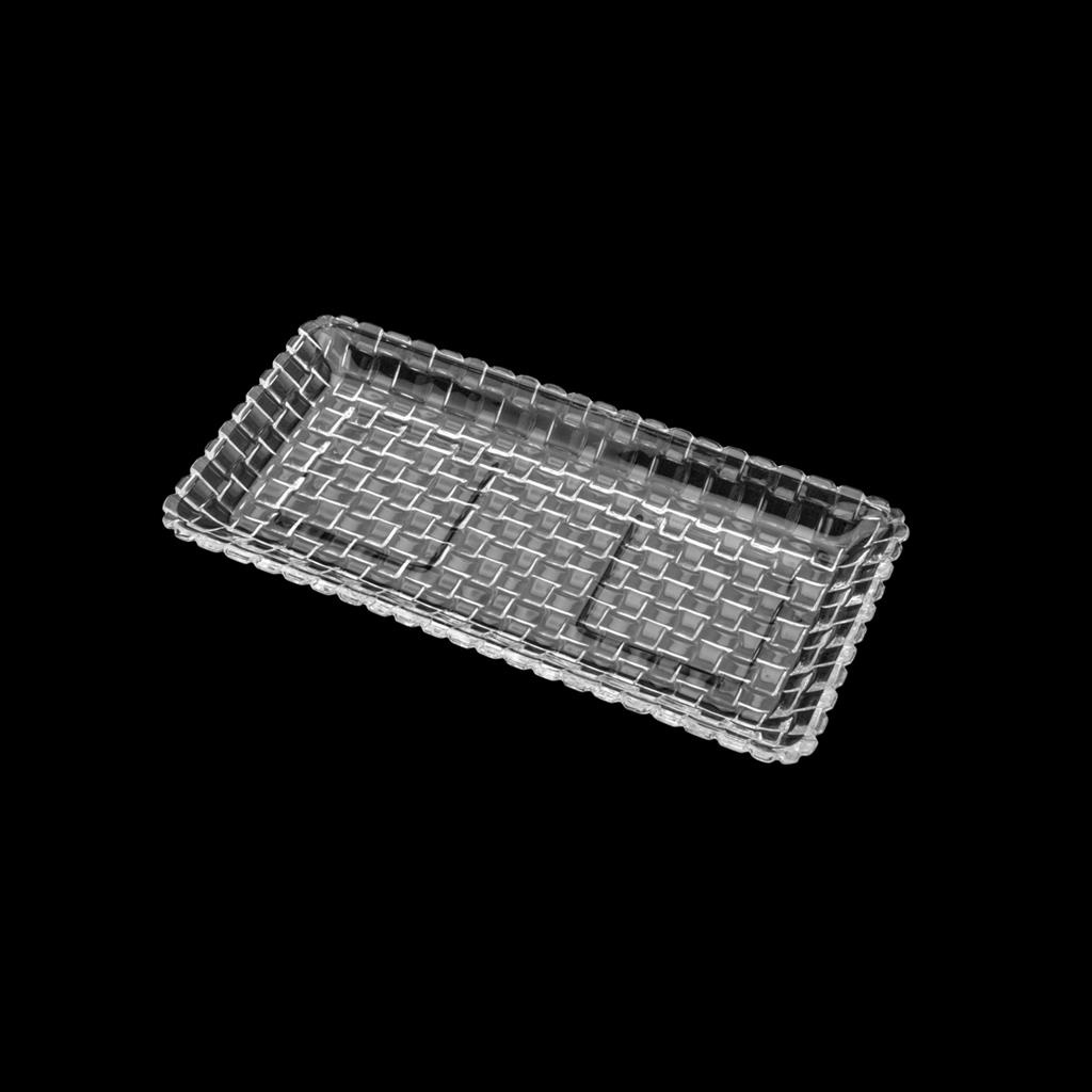 Travessa em Cristal de Chumbo Tress 25x13x2cm - Lyor