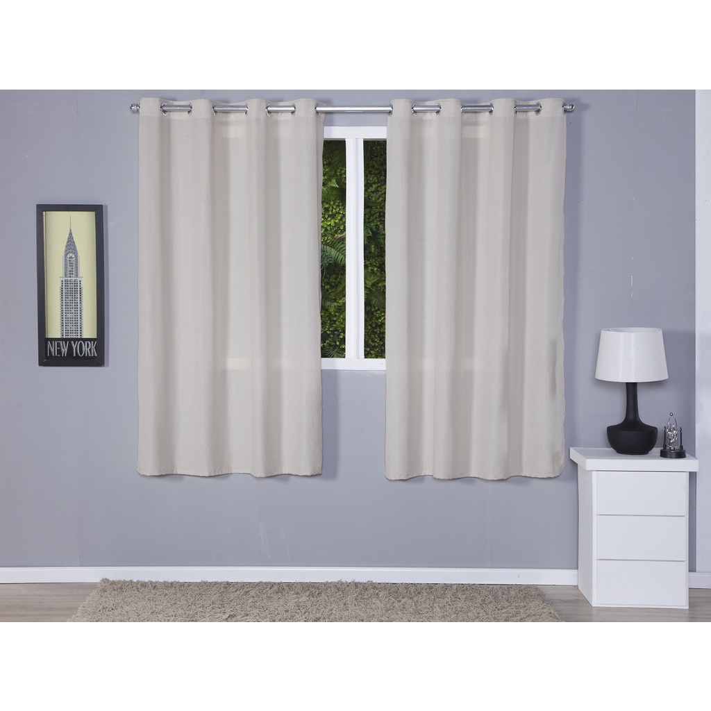 Cortina Janela 2,80 x 1,70 Para Varão 2 Metros Microfibra Quarto Sala Várias Cores