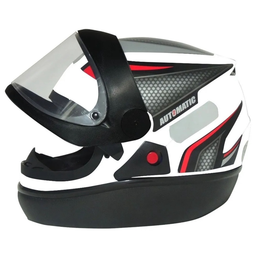 Capacete Automático Fw3 Tamanho 56 58 60 Branco Modelo San Marino