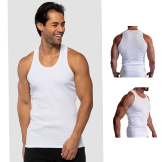 Regata Masculina Americana Canelada Algodão e Elastano em Oferta na Shopee