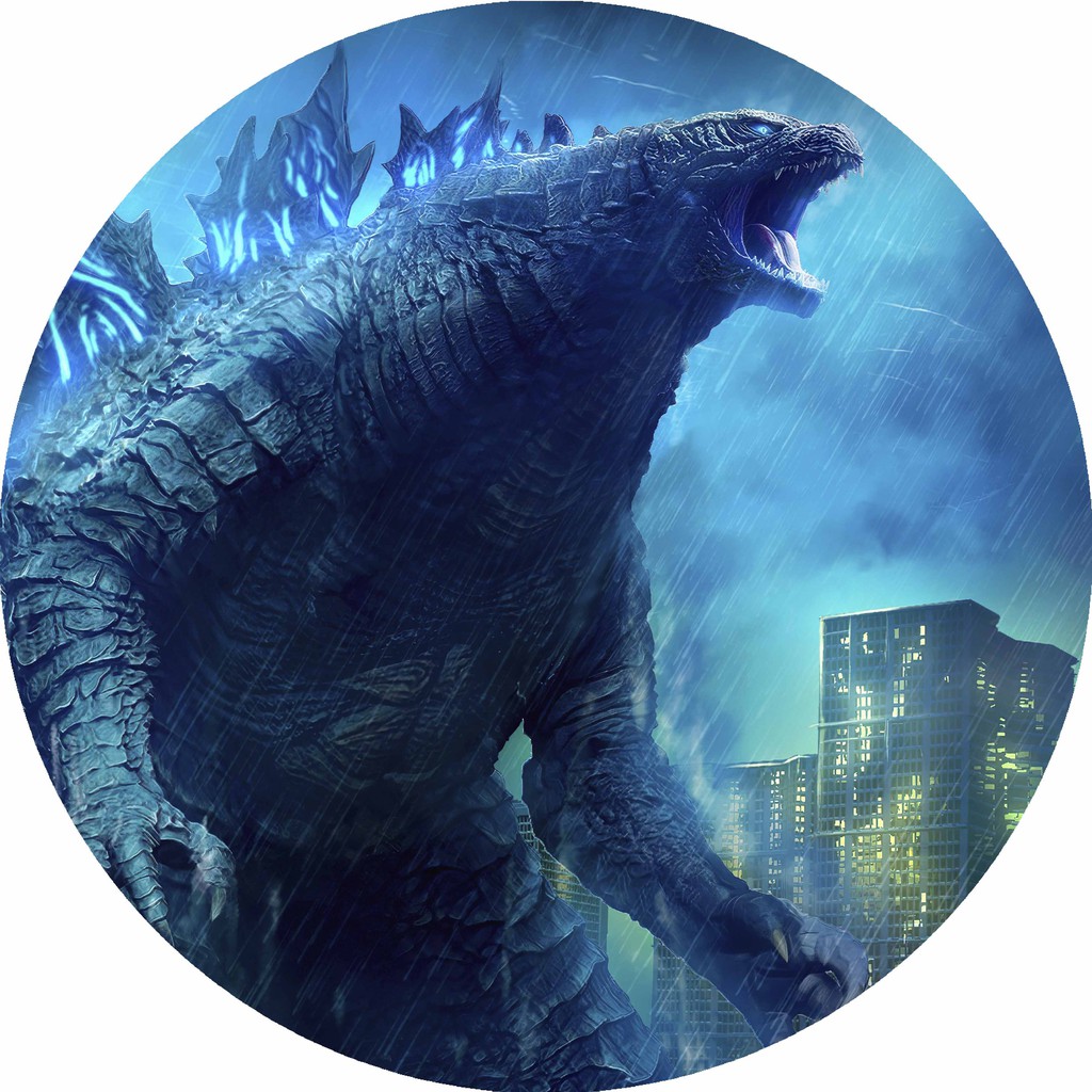 Painel Tecido Redondo Sublimado 1,50 GODZILLA em Oferta na Shopee