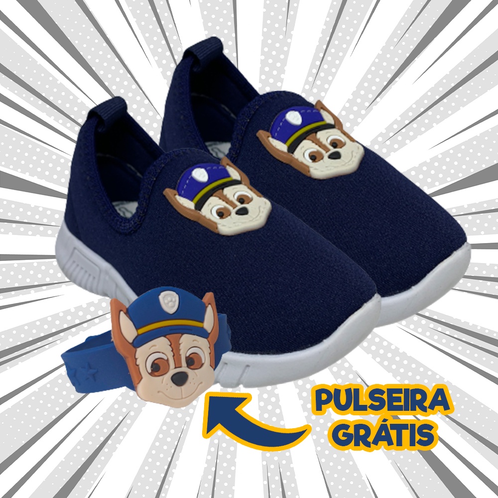 Tenis patrulha canina com hot sale velcro