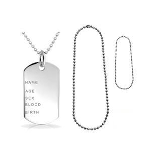 Colar Corrente Placa Militar Exército Aço Inox Antialérgico Alta Qualidade