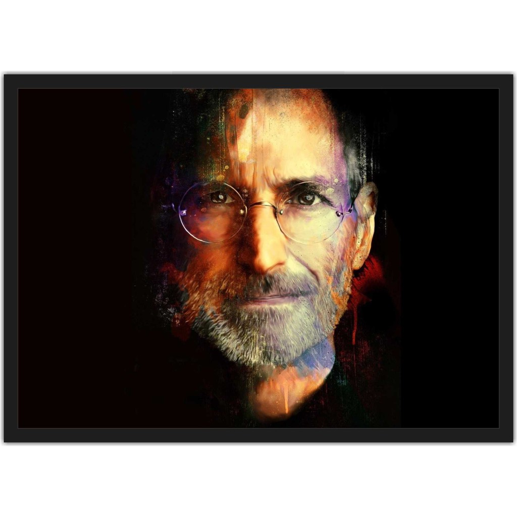 Quadro Decorativo Steve Jobs Informático Salas Decorações Com Moldura T0003 M