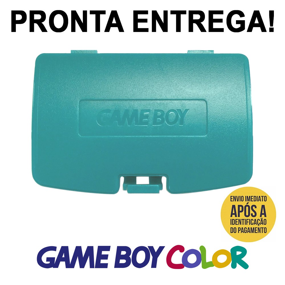 Tampa Gameboy Color Teal Gbc Tampinha Game Boy Pilha Door Nova!