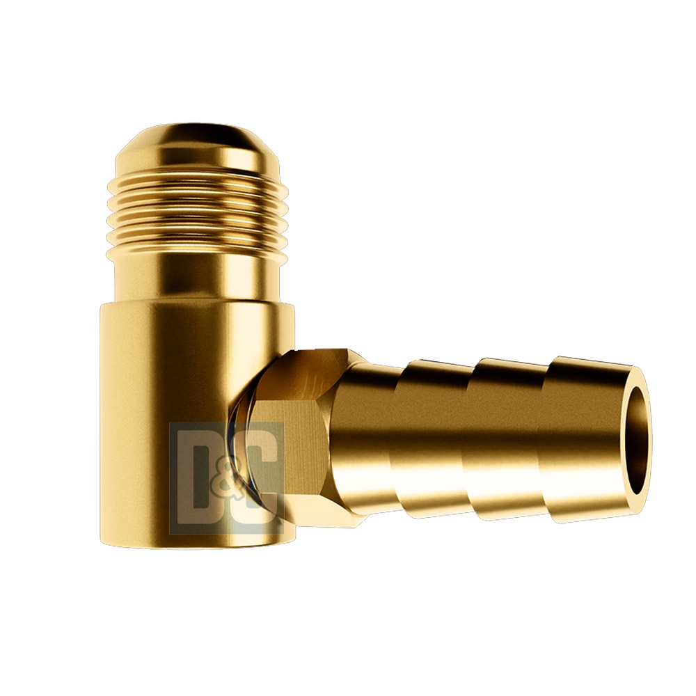 Cotovelo Joelho Adaptador Lateral para Tubo De Cobre 3/8" e Mangueira Com Bico Comum **
