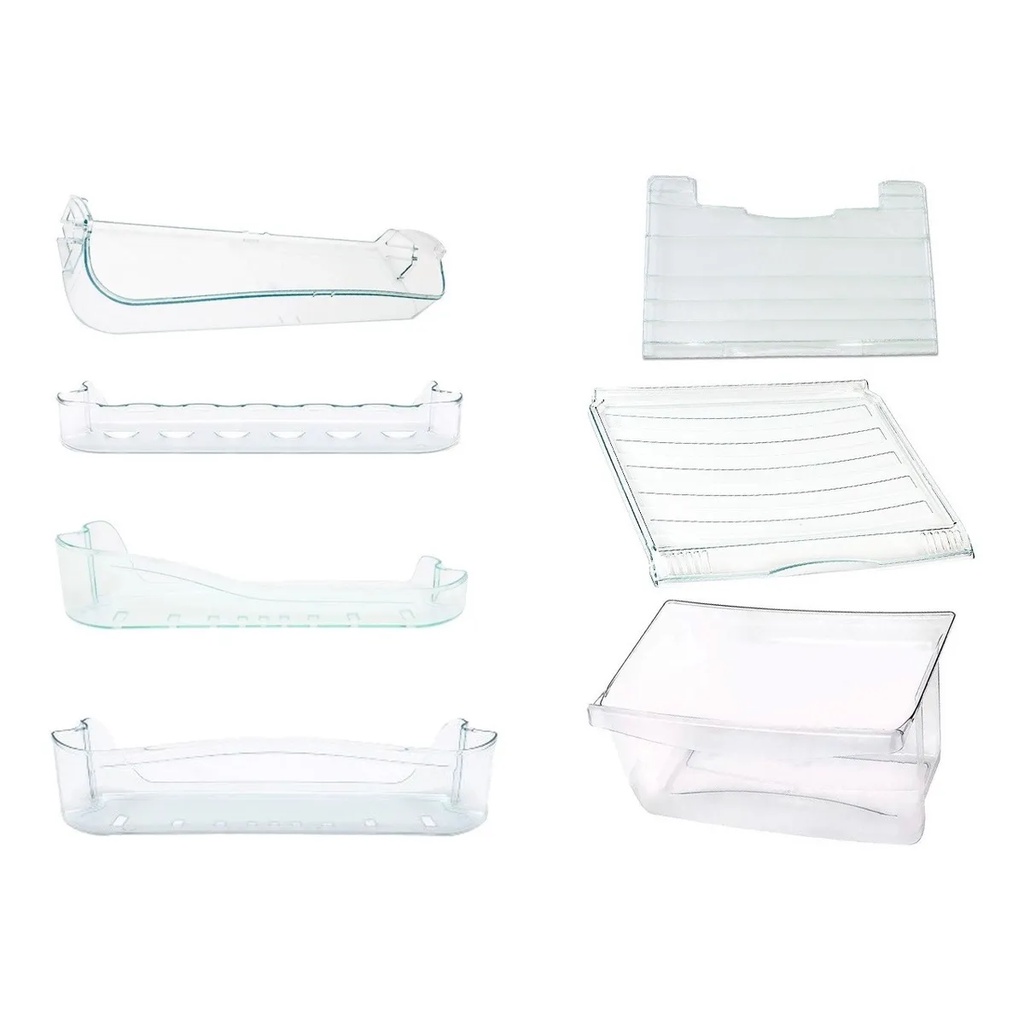 Kit 7 Peças Acrilico Geladeira Consul Facilite Crb36ak Crb39 K0116
