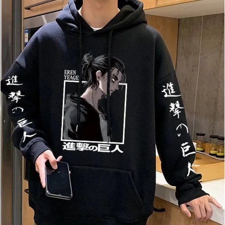 Moletom Canguru Anime Eren Yeager Attack on Titan Novo!