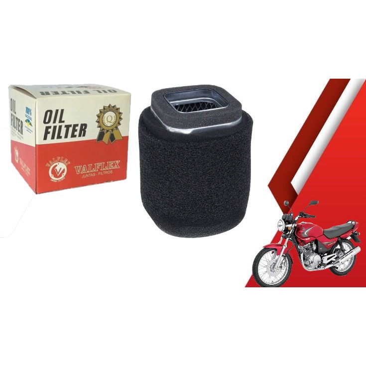 Filtro Valflex De Ar Modelo Moto Factor 125 09 Á 16 Ybr 125 00 Á 08
