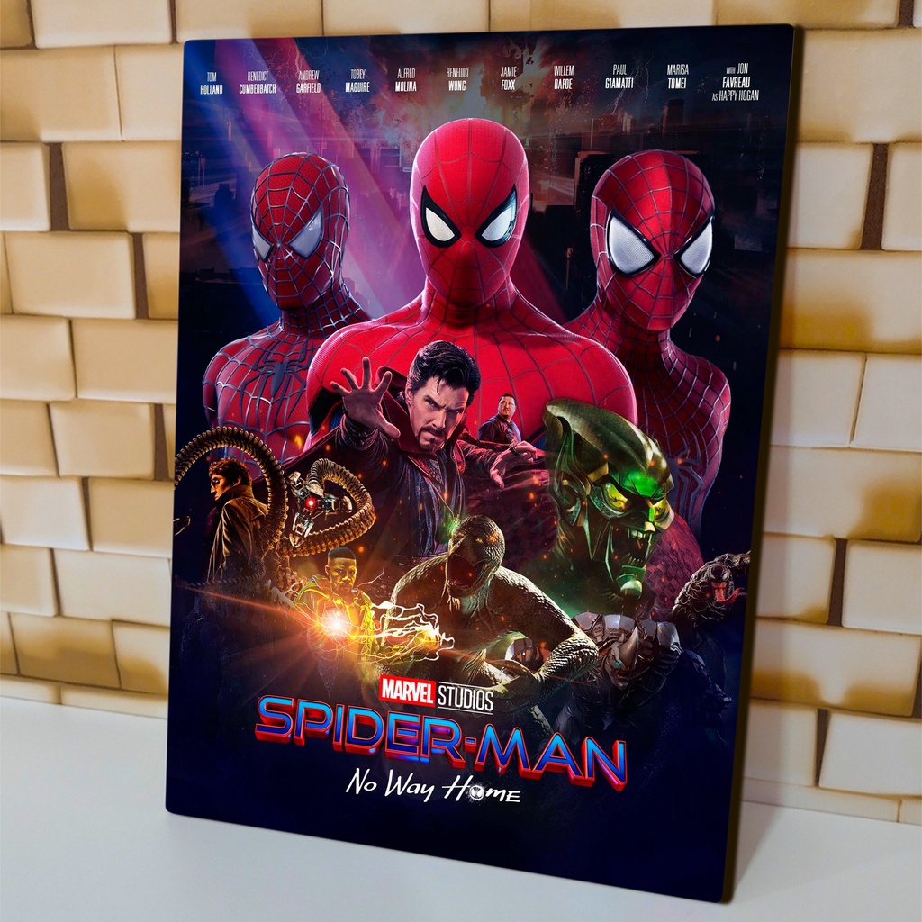 Placa Decorativa Homem Aranha Sem Volta Pra Casa Poster Movie 28x20 MDF 6mm