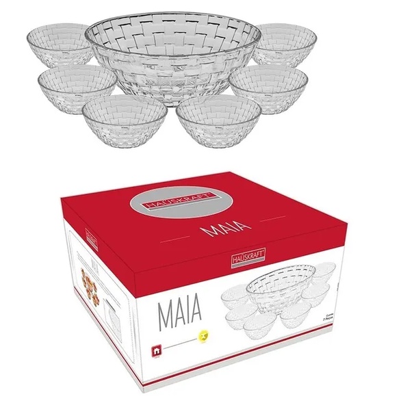 Conjunto de sobremesa vidro 7 peças Maia Hauskraft - LUXO em Oferta na Shopee