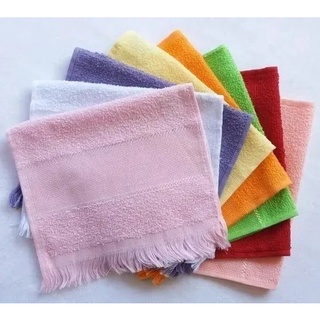 Kit 10 Toalhas Social Bolsa 33x23cm Para Bordar Cores Sortidas 100% algodão com franja