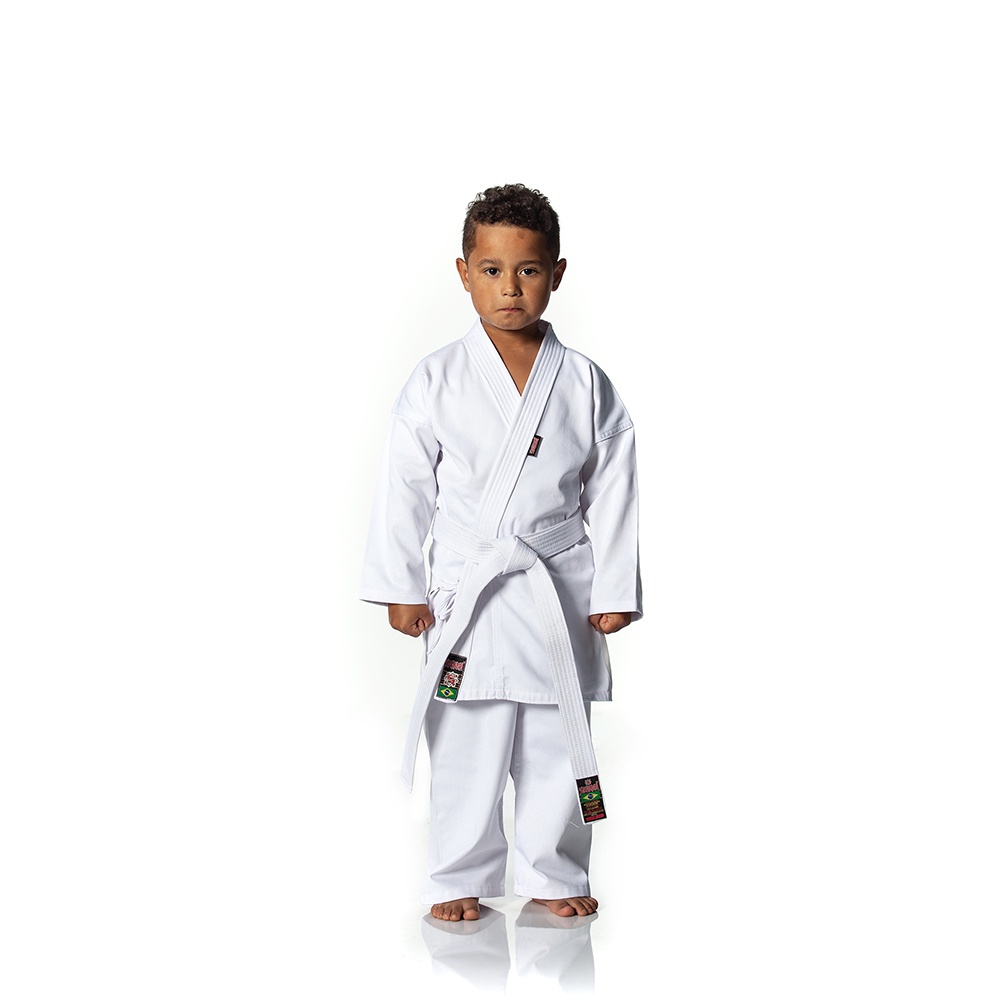 Kimono Karate Gi Start/brim Branco Shiroi Infantil com Faixa Branca