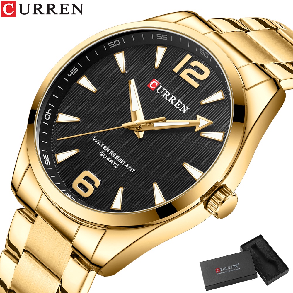 Relógio Masculino CURREN Original Marca Luxuosa Mostrador De Apontador Luminoso De Aço Inoxidável Clássico Moda Casual Negócios Esportes Quartzo Impermeável Com Caixa 8434 em Oferta na Shopee