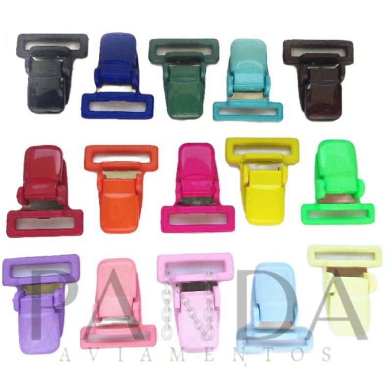 Kit 10 Unidades de Prendedor / Presilha Jacaré Clips de Chupeta (Coloridos) em Oferta na Shopee
