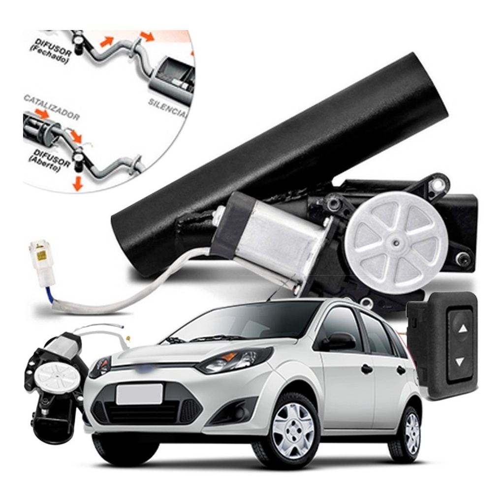 Difusor De Escapamento Preto Esportivo Ford Fiesta em Oferta na Shopee