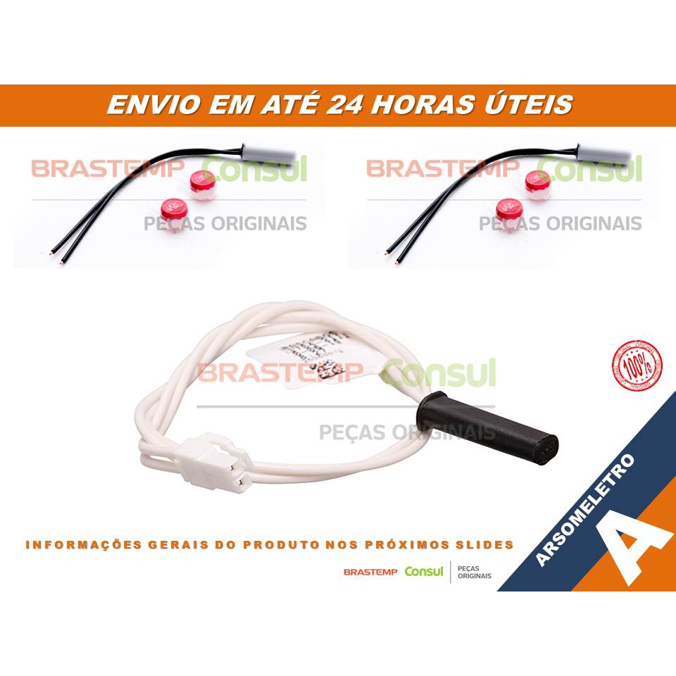 KIT SENSOR BRASTEMP E CONSUL TEMPERATURA E DEGELO C/ FUSÍVEL TÉRMICO - W10531315 - W10257565