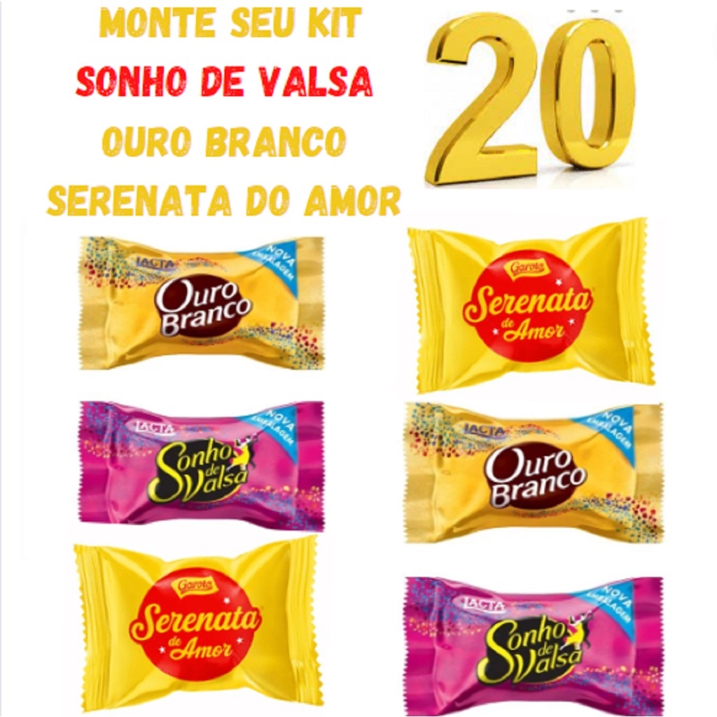 Chocolate Bombom Ouro Branco Serenata De Amor Sonho De Valsa 20 Bombons Sortidos Garoto E 3023