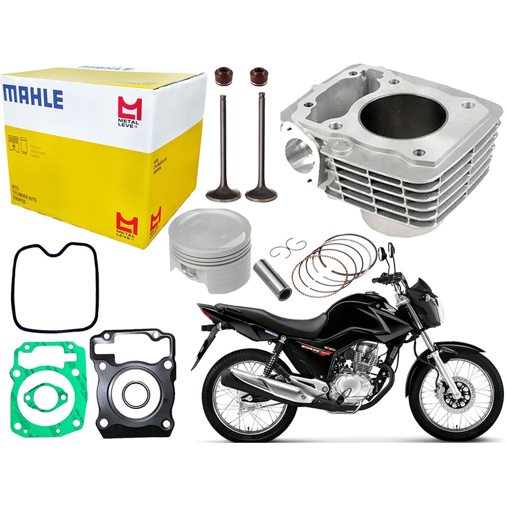 Kit Cilindro metal leve valvulas Fan 150 2012 2013 2014 2015