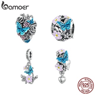 Bamoer Beads Pingentes De Prata 925 Borboleta Versão Para Colar/Pulseiras/Diy