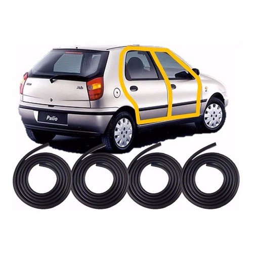 Kit Borracha Vedação 4 Portas Palio Siena Weekend 1996 Até 2004 em Oferta na Shopee