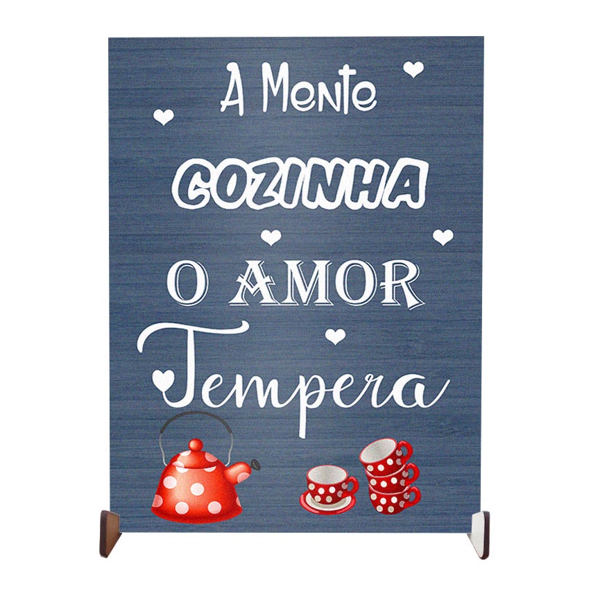 plaquinha decorativa cinza personalizada de presente para enfeite cozinha
