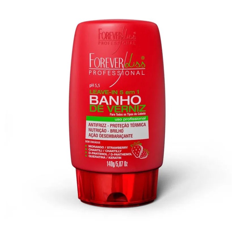 Leave-in Banho de Morango Forever Liss 140g em Oferta na Shopee