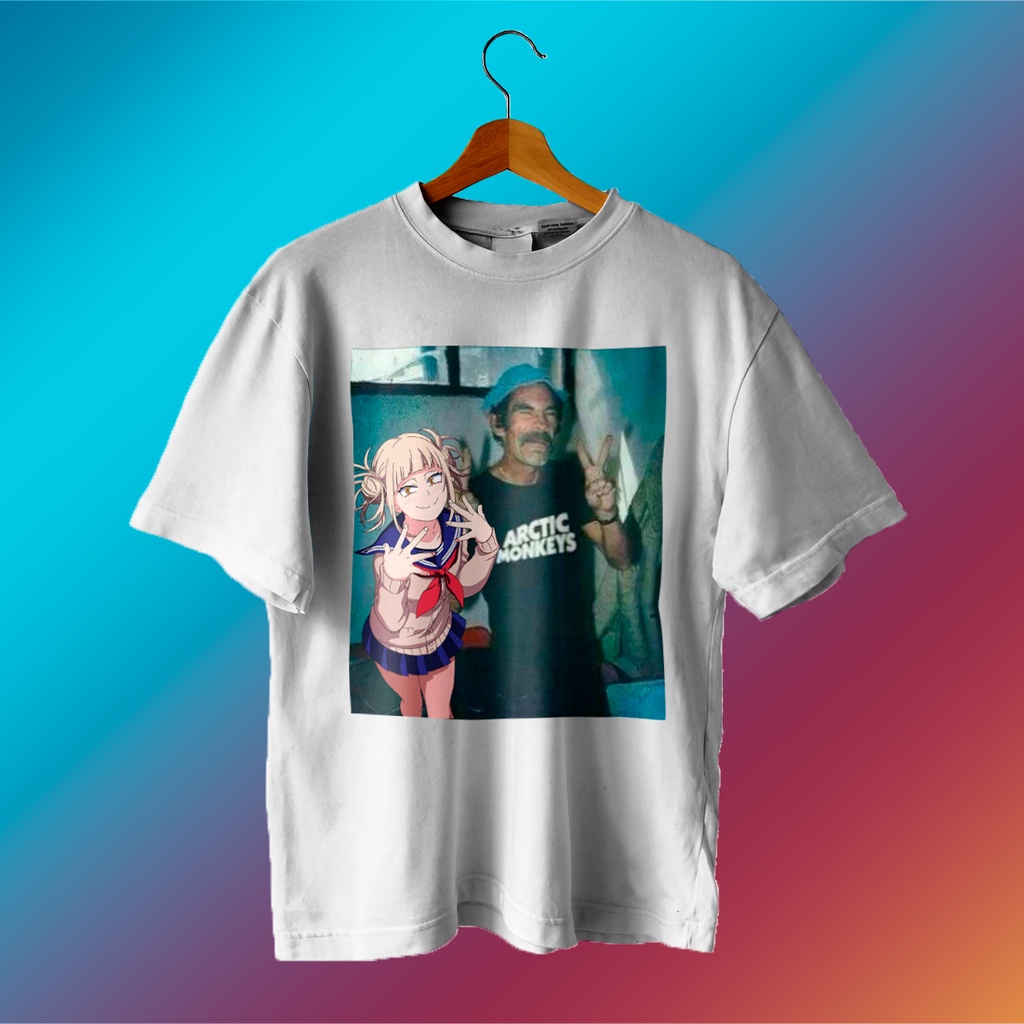 Camiseta Seu Madruga Com Himiko Toga Chaves Boku No Hero My Hero Academia Tumblr Arctic Monkeys Alternativo Anime