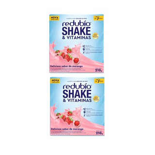 Kit com 2 Redubío shake e vitaminas delicioso sabor de morango Cimed 210g Legítimo