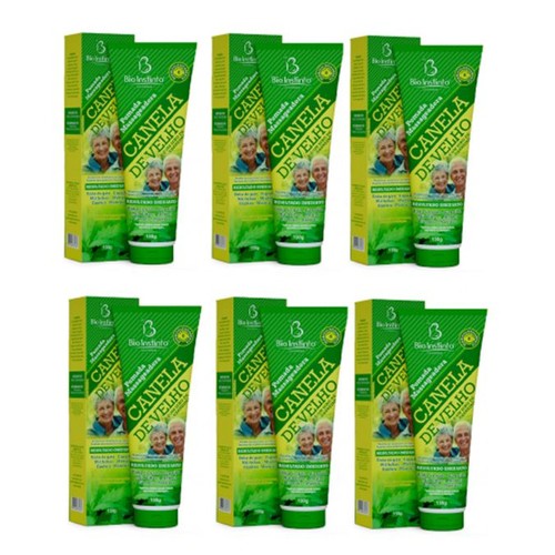 Kit 6 Pomadas Canela de Velho com Sebo de Carneiro  - Fisiofort Pomada Massageadora 150G
