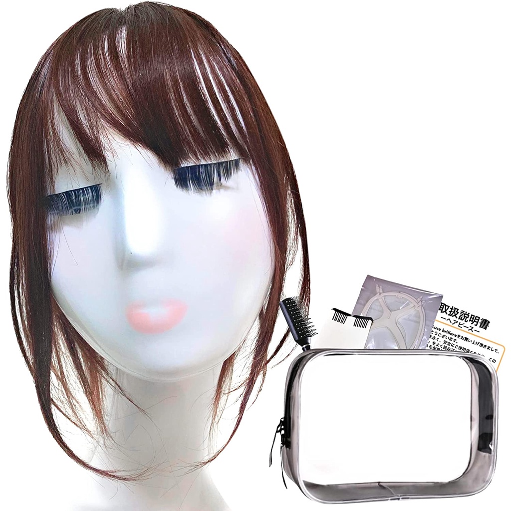 Diretamente do Japão, Luce Brillare - Peruca Parcial, Peruca Feminina, 100% Cabelo Humano, Corte Bob, Médio, Uso Médico,