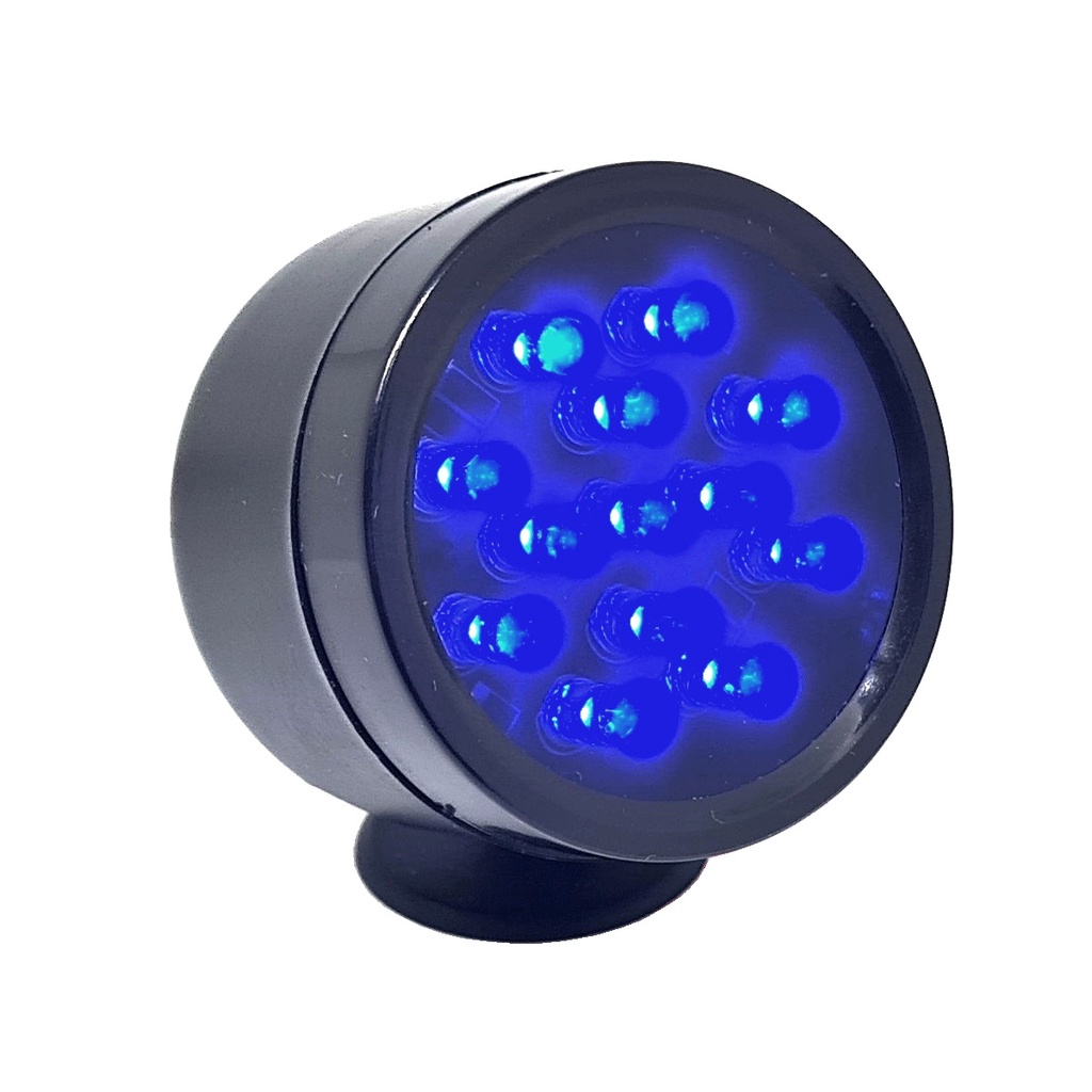 Canhão De Led 52mm Azul P/ Medidor Racetronix C/ Copo Suporte Shift Auxiliar 12v Não Programável
