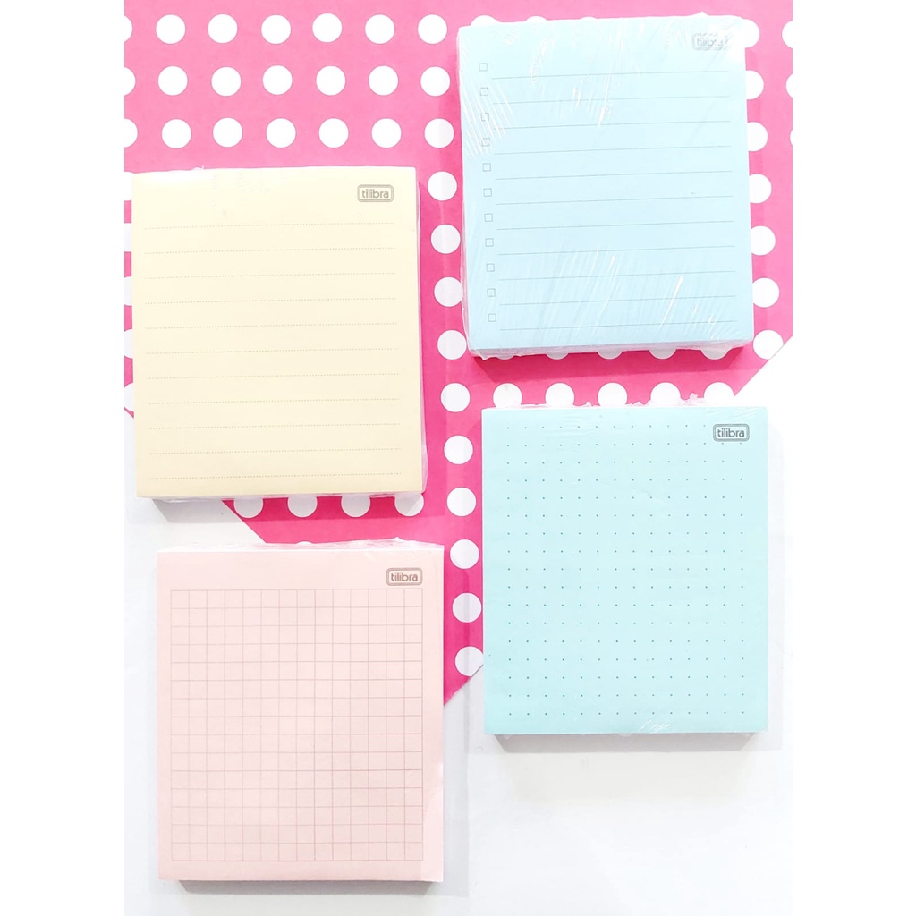 Bloco Tilembrete Checklist, Pautado, Pontilhado e Quadriculado Tilibra