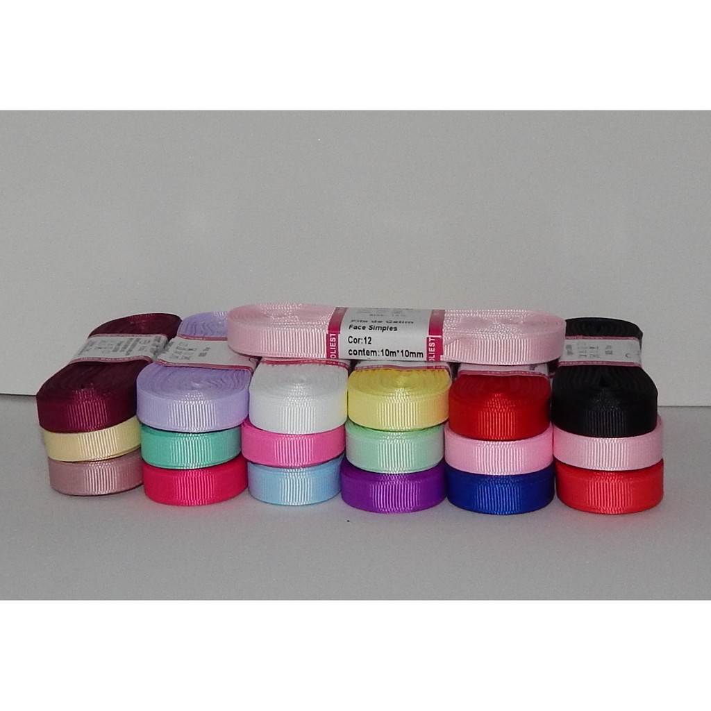 Fita De Gorgurão Liso - 10 Mm  Sanding - Rolo Com 10 Metros em Oferta na Shopee