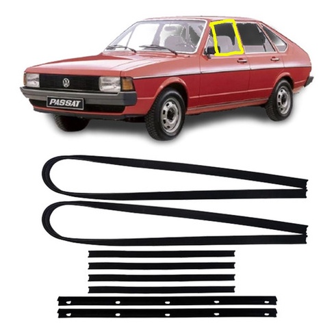 Jogo Borracha Vidro Canaleta Pestana Externa Passat 73 A 88 em Oferta na Shopee