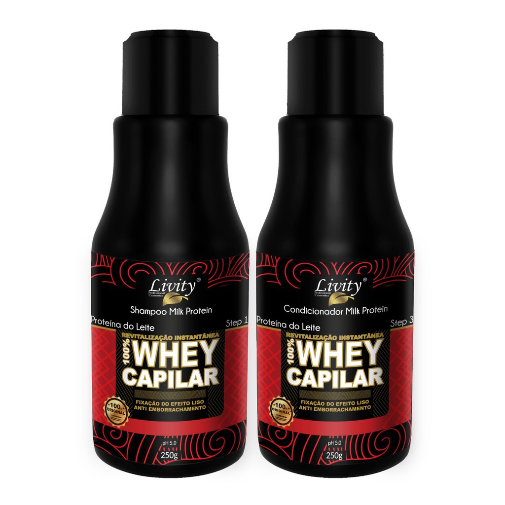 Kit Whey Protein Capilar Home Care Livity 250 ml