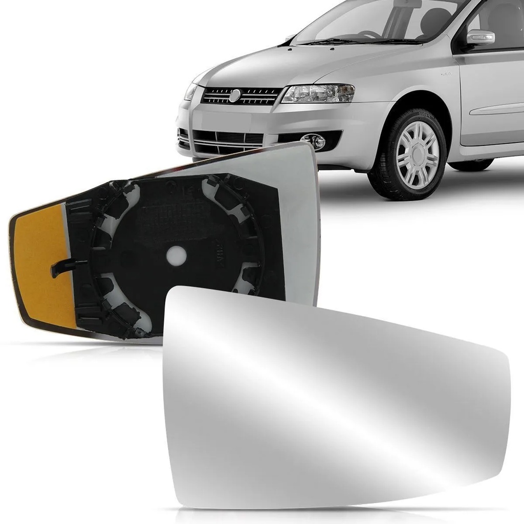 Lente Espelho Retrovisor Stilo 2008 2009 2010 C/ Base