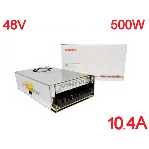 Fonte De Alimentação Chaveada 500w 48v 10a Bivolt Chip Pwm