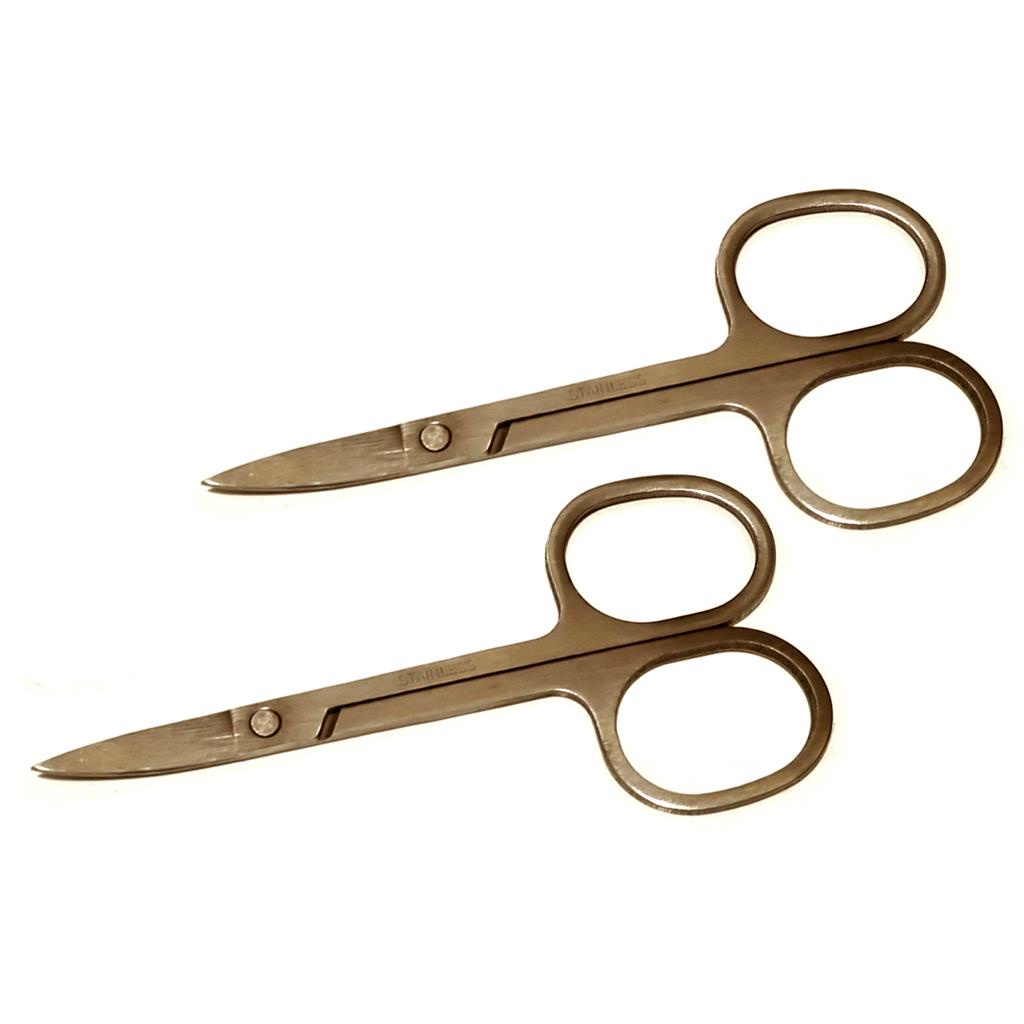 Tesourinhas Corte Unha Curva Flex Aco Inox Bebe KIT C/2