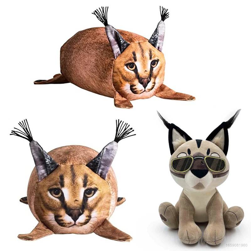 Roblox levanta uma simulação floppa cubo gato caracal pelúcia boneca