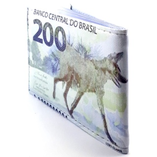 Carteira Notas de Dinheiro 200 Reais Porta Cartões E Documentos