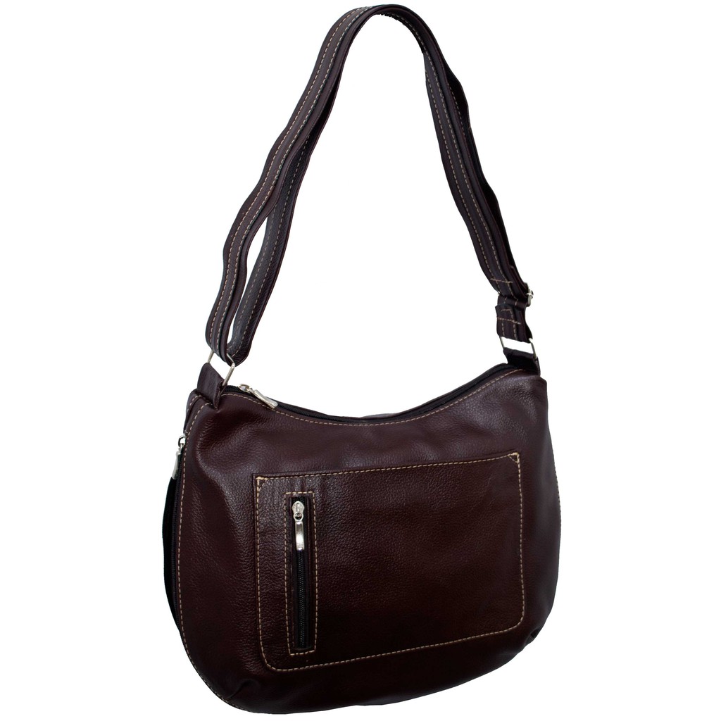Bolsa Em Couro Legitimo Transversal Feminina Grande Bls111