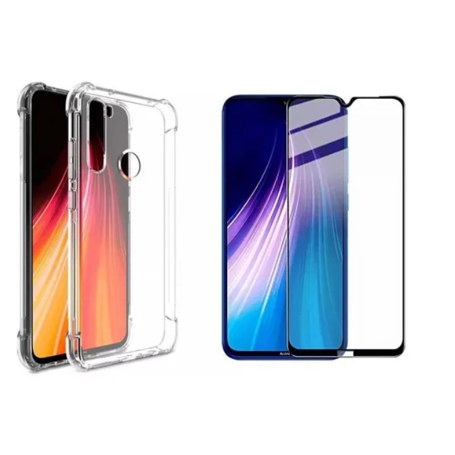Kit Capa Anti-Impacto + Película 9D/3D P/ Redmi Note 8 em Oferta na Shopee