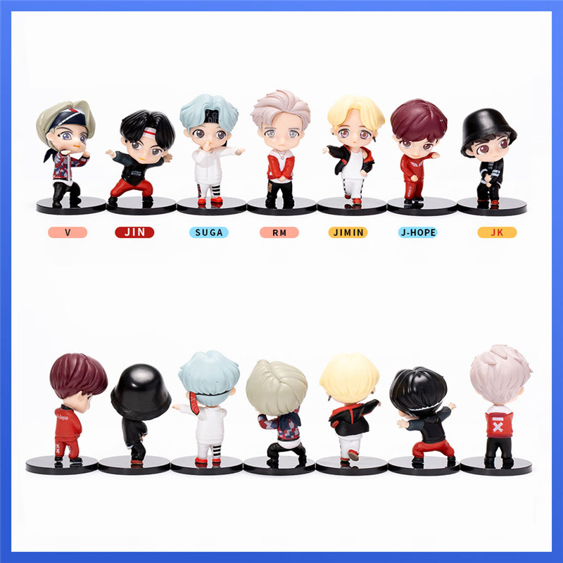 Kpop BTS Bangton Meninos Figura Mini Modelo Collectible blackp