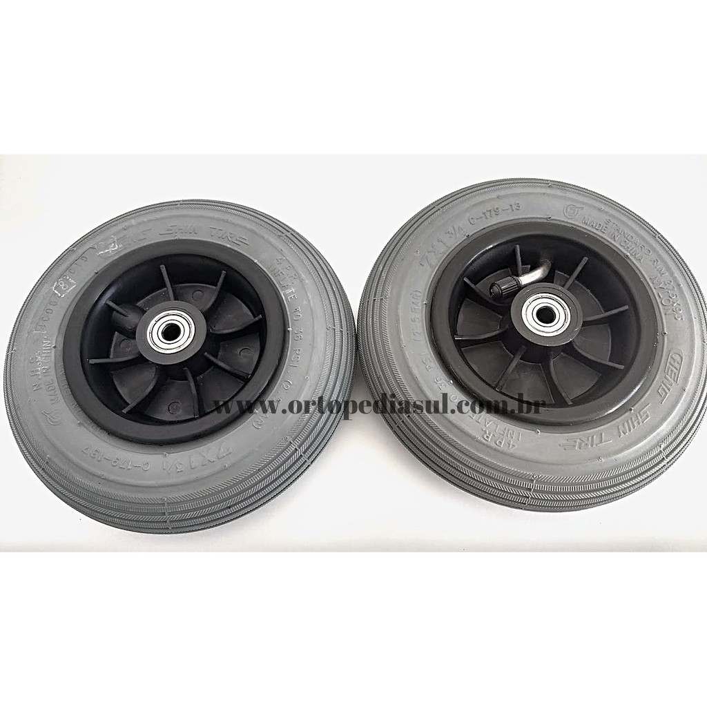 Roda 7'' Inflável Para Cadeira De Rodas Modelo Ortobras (valor Do Par)